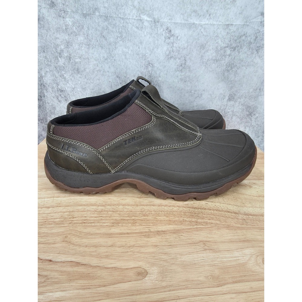 LL Bean Storm Chaser Tek2.5 Duck Shoes Mens 13 Brown Waterproof Slip On